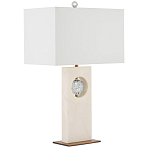 Настольная лампа из мрамора с тканевым прямоугольным абажуром Eternity варинант исполнения - 6 | Loft Concept в Ульяновске