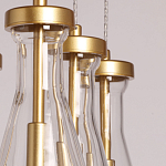 Люстра с 7-ю прозрачными плафонами из стекла в форме капли Lucid Rain  варинант исполнения - 9 | Loft Concept в Ульяновске