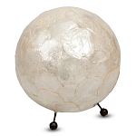 Настольная лампа из перламутра на металлическом каркасе Indonesian Egg варинант исполнения - 3 | Loft Concept в Ульяновске