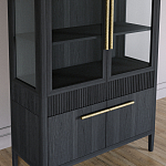 Витрина Primo со стеклянными фасадами и буфетом шпон Черный дуб варинант исполнения - 5 | Loft Concept в Ульяновске