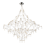 Люстра с тонким металлическим каркасом цвета хром Quasar варинант исполнения - 1 | Loft Concept в Ульяновске