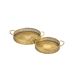 Поднос железный Gold Mesh варинант исполнения - 2 | Loft Concept в Ульяновске