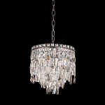 Люстра круглая с хрустальными подвесками на серебряном каркасе Roul Crystal Light варинант исполнения - 8 | Loft Concept в Ульяновске