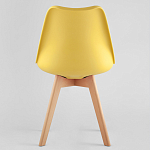 Стул с основой из пластика и мягким сиденьем Arvika Yellow варинант исполнения - 4 | Loft Concept в Ульяновске