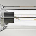 Бра для ванных комнат горизонтальное с 2-мя прозрачным цилиндрическим плафонами на круглом основании Hinkley варинант исполнения - 8 | Loft Concept в Ульяновске