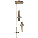 Каскадный светильник с 3-мя плафонами Flos Brass Metal Acrylic Trio Hanging Lamp варинант исполнения - 1 | Loft Concept в Ульяновске