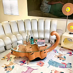 Дизайнерский журнальный стол с основанием в виде кота Bivan варинант исполнения - 3 | Loft Concept в Ульяновске