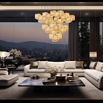 Люстра подвесная с квадратными плафонами из натурального камня Glowing Spheres варинант исполнения - 8 | Loft Concept в Ульяновске