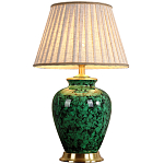 Настольная лампа с абажуром Beige Green Malachite Lampshade варинант исполнения - 1 | Loft Concept в Ульяновске