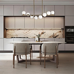 Люстра на штанге с 8-ю белыми шарообразными плафонами Bubble Chandelier варинант исполнения - 4 | Loft Concept в Ульяновске