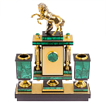 Настольный письменный набор из малахита с декором в виде лошади Leader Organizer варинант исполнения - 4 | Loft Concept в Ульяновске