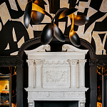 Обои ручная роспись в стиле Арт-деко Symphony Original colourway on Flint silk dupion варинант исполнения - 5 | Loft Concept в Ульяновске