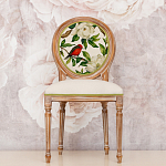 Стул бежевый из натурального бука с изображением птица в саду Blooming Birds варинант исполнения - 3 | Loft Concept в Ульяновске