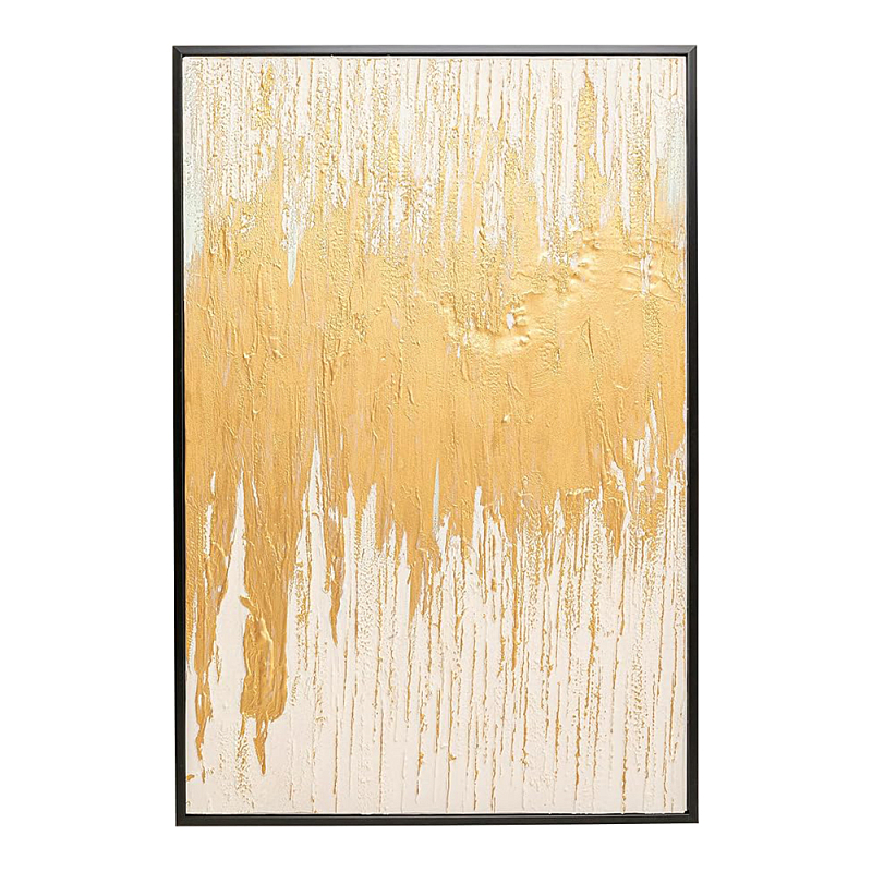 Картина Gold Abstract Глянцевое золото Бежевый в Ульяновске | Loft Concept 
