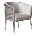 Стул серый велюровый со стеганной спинкой Focus on Convenience варинант исполнения - 1 | Loft Concept в Ульяновске