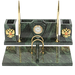 Настольный письменный набор из змеевика с подставкой под календарь Successful Leader варинант исполнения - 1 | Loft Concept в Ульяновске