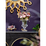 Ваза из прозрачного стекла на бронзовой подставке с ободком и ручками в виде стрекоз Eden Garden варинант исполнения - 6 | Loft Concept в Ульяновске