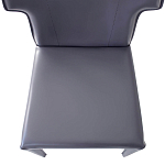 Стул серый из искуственной кожи на 4-х ножках Enigma Gray варинант исполнения - 3 | Loft Concept в Ульяновске