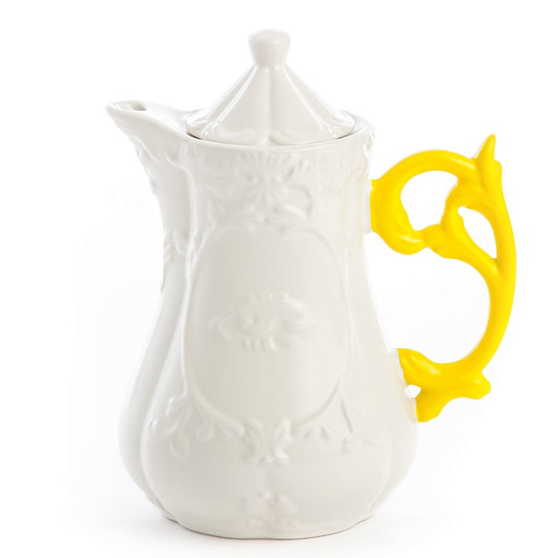 Заварочный чайник Seletti I-Teapot Yellow Белый Желтый в Ульяновске | Loft Concept 