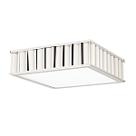 Потолочный светильник квадратный с гофрированным серебрянным абажуром Millennium варинант исполнения - 1 | Loft Concept в Ульяновске