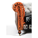 Диван Честерфильд граффити graffiti Orange Sofa натуральная кожа варинант исполнения - 6 | Loft Concept в Ульяновске