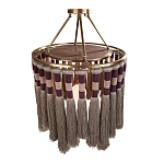 Люстра круглая плетеная с кисточками Walnut Chandelier Tassels Boho Style варинант исполнения - 2 | Loft Concept в Ульяновске