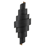 Бра в форме спирали черное с золотой внутренней отделкой Warm Glow варинант исполнения - 2 | Loft Concept в Ульяновске