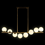 Люстра на штанге с 8-ю белыми шарообразными плафонами Bubble Chandelier варинант исполнения - 1 | Loft Concept в Ульяновске