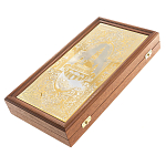 Нарды настольные из натурального камня лазурит и долерит Backgammon from Stone варинант исполнения - 6 | Loft Concept в Ульяновске