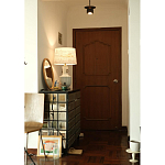 Настольная лампа с принтом на белом тканевом абажуре Roof Garden Lamp варинант исполнения - 8 | Loft Concept в Ульяновске