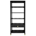 Стеллаж Elsa Dreams Black со стеклянными полками и ящиком варинант исполнения - 7 | Loft Concept в Ульяновске