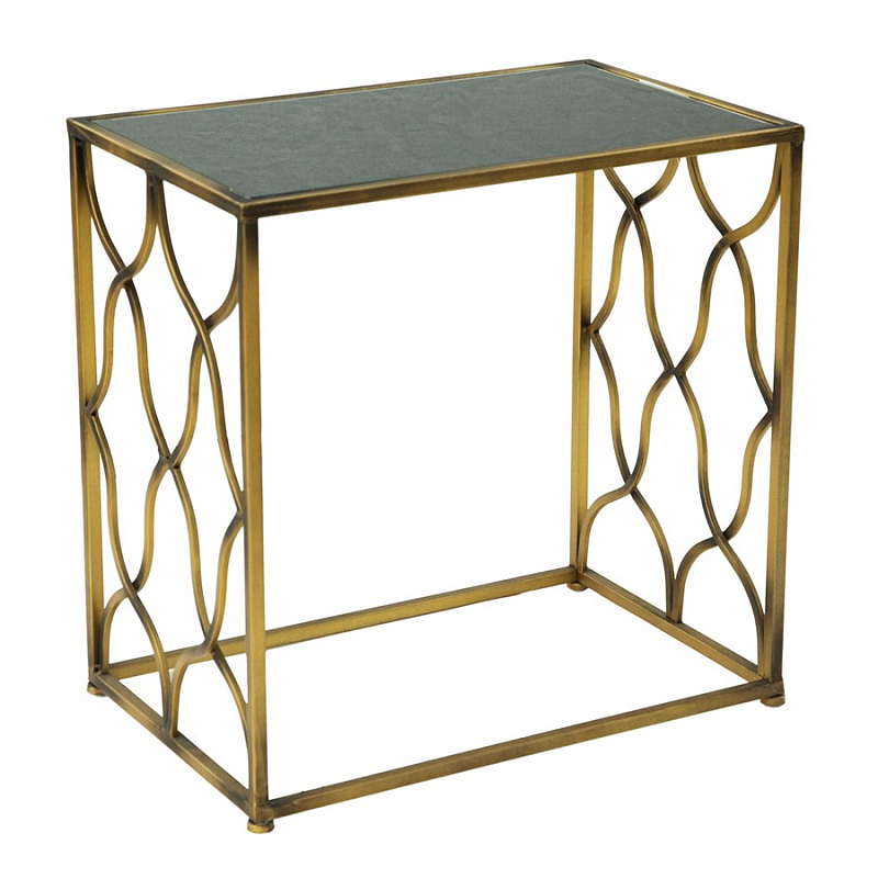 Консоль Golden Broken Rhombuses Золотой Черный в Ульяновске | Loft Concept 