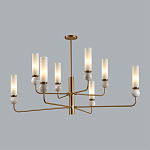 Люстра на штанге с 8-ю цилиндрическими матовыми плафонами и шарами из камня Orb Essence варинант исполнения - 2 | Loft Concept в Ульяновске