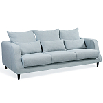 Диван Seldon с мягкими подушками голубое букле варинант исполнения - 1 | Loft Concept в Ульяновске