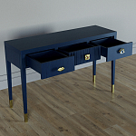 Дизайнерский Письменный стол Elsa Dreams Blue с тремя ящиками варинант исполнения - 4 | Loft Concept в Ульяновске