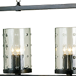 Люстра прямоугольная с 4-мя прозрачными цилиндрическими плафонами  Stamped Cylinders варинант исполнения - 1 | Loft Concept в Ульяновске