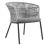 Кресло с декоративным плетением на спинке и подлокотниках Armchair Weaving варинант исполнения - 2 | Loft Concept в Ульяновске