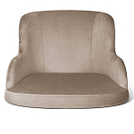 Барный стул со спинкой и подлокотниками на 4-х деревянных ножках Бежевый Велюр Ava Charm варинант исполнения - 2 | Loft Concept в Ульяновске