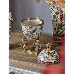 Шкатулка в форме яйца на величественных львах из фарфора с бронзовыми элементами Eden Garden варинант исполнения - 6 | Loft Concept в Ульяновске