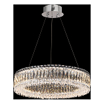 Люстра подвесная круглая из прозрачного хрусталя с корпусом из металла цвета хром Selfsufficient варинант исполнения - 3 | Loft Concept в Ульяновске