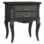 Тумба прикроватная черная из массива бука в стиле прованс Black Provence варинант исполнения - 3 | Loft Concept в Ульяновске