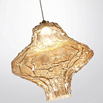 Подвесной светильник с плафоном из фактурного светло-янтарного стекла Light Ensemble варинант исполнения - 9 | Loft Concept в Ульяновске