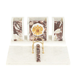 Настольный письменный набор из мрамора и креноида с гербом России Marble Accessory варинант исполнения - 1 | Loft Concept в Ульяновске