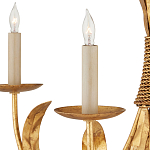 Люстра золотая с декором в виде перьев Bunch of Feathers варинант исполнения - 1 | Loft Concept в Ульяновске