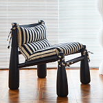 Кресло черно-белое со съемными подушками Celebrity варинант исполнения - 2 | Loft Concept в Ульяновске