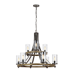 Люстра с цилиндрическим плафонами из толстого волнистого стекла в индустриальном стиле Feiss варинант исполнения - 2 | Loft Concept в Ульяновске