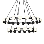 Люстра двухъярусная с круглыми светодиодными источниками света Maxine Light варинант исполнения - 2 | Loft Concept в Ульяновске