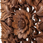Панно из дерева квадратное Flower Panel With Trees варинант исполнения - 2 | Loft Concept в Ульяновске