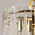 Люстра многоярусная с овальными прозрачными подвесками 28 см Harmonica варинант исполнения - 7 | Loft Concept в Ульяновске