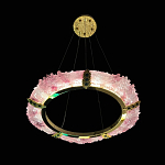 Люстра в форме кольца розовая Warm Pink Light варинант исполнения - 5 | Loft Concept в Ульяновске